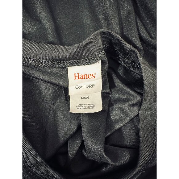 Hanes Sport Cool Dri Performance Black Long-Sleeve T-Shirt Size Large UPF 40 - Picture 7 of 8